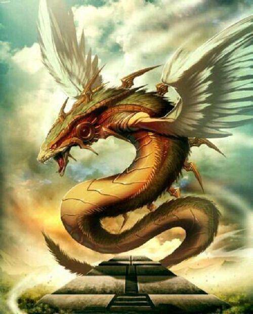 原创《山海经》记载长着两对翅膀的鸣蛇,难道是玛雅人信奉的羽蛇神?