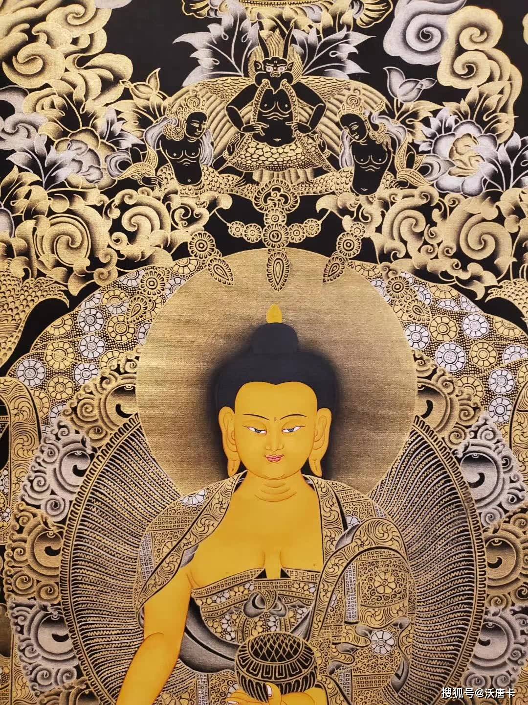接下来请朋友们欣赏一组沃唐卡编号为155-713337的释迦牟尼佛唐卡:这