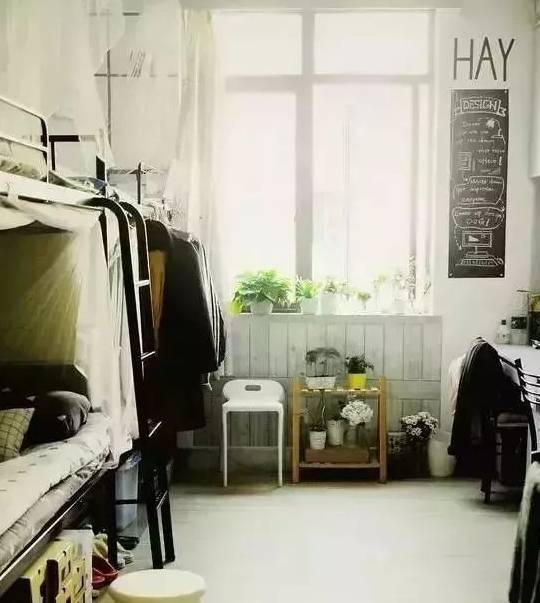 小姐姐改造宿舍,平淡到情调的空间转变,学生会称其"样板间"