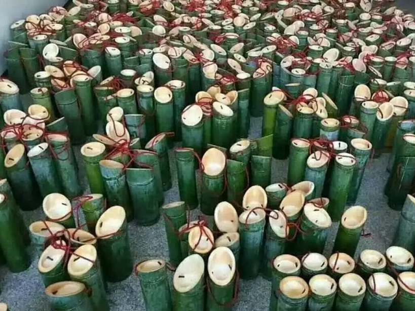 原创竹筒酒骗局又曝光前脚把白酒注射竹子中后脚就接出来