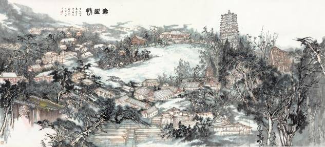 青年画家陈治创作完成北京大学全景式作品燕园情