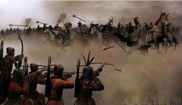 等对方冲击到近距离了,弓弩手们开始换装备,陌刀,棒子拿起来,立即变身