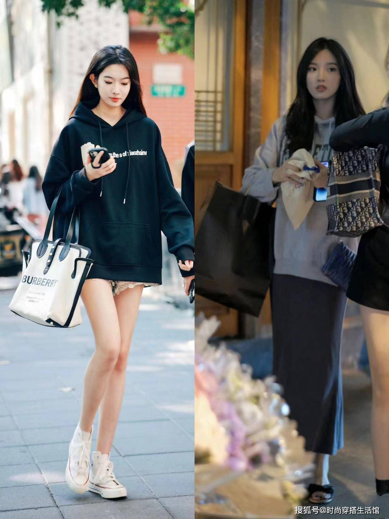 原创今年春天卫衣半身裙又火了气质优雅又显瘦美到了骨子里