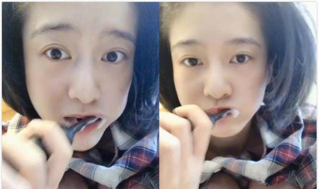 张雪迎增肥7斤,吃米线连汤都喝光,宅家不化妆蹲着刷牙太接地气_体重