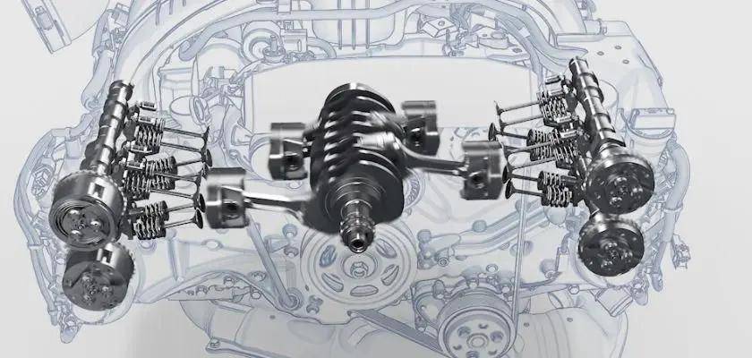 水平对置发动机机体较宽,发动机纵置布局,因此,对于拆装火花塞这类很