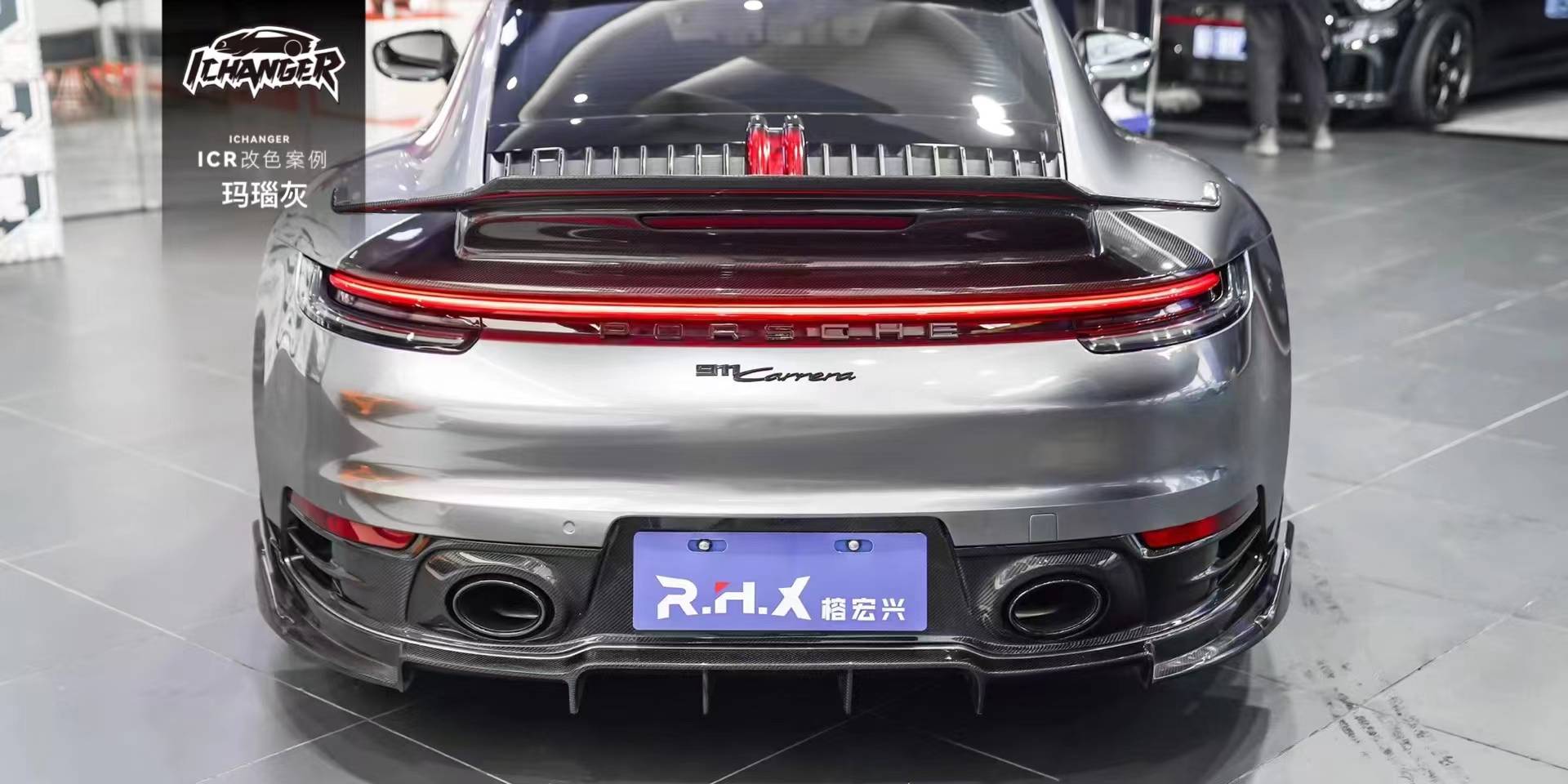 保时捷911-icr改色膜液态金属玛瑙灰,很高级的一种颜色_搜狐汽车_搜狐