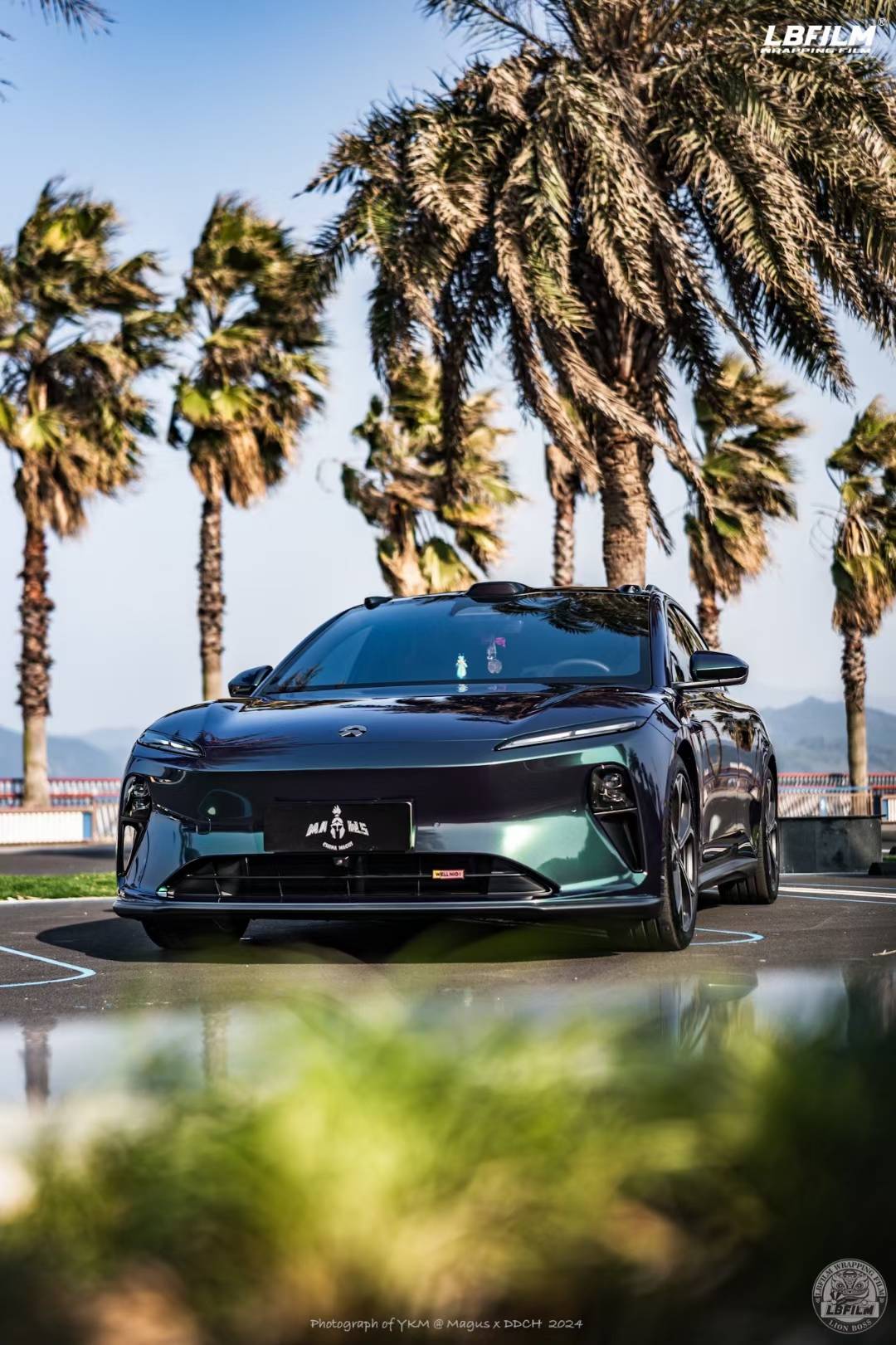 蔚来et5t-lb改色膜钻石极光绿,时尚减龄