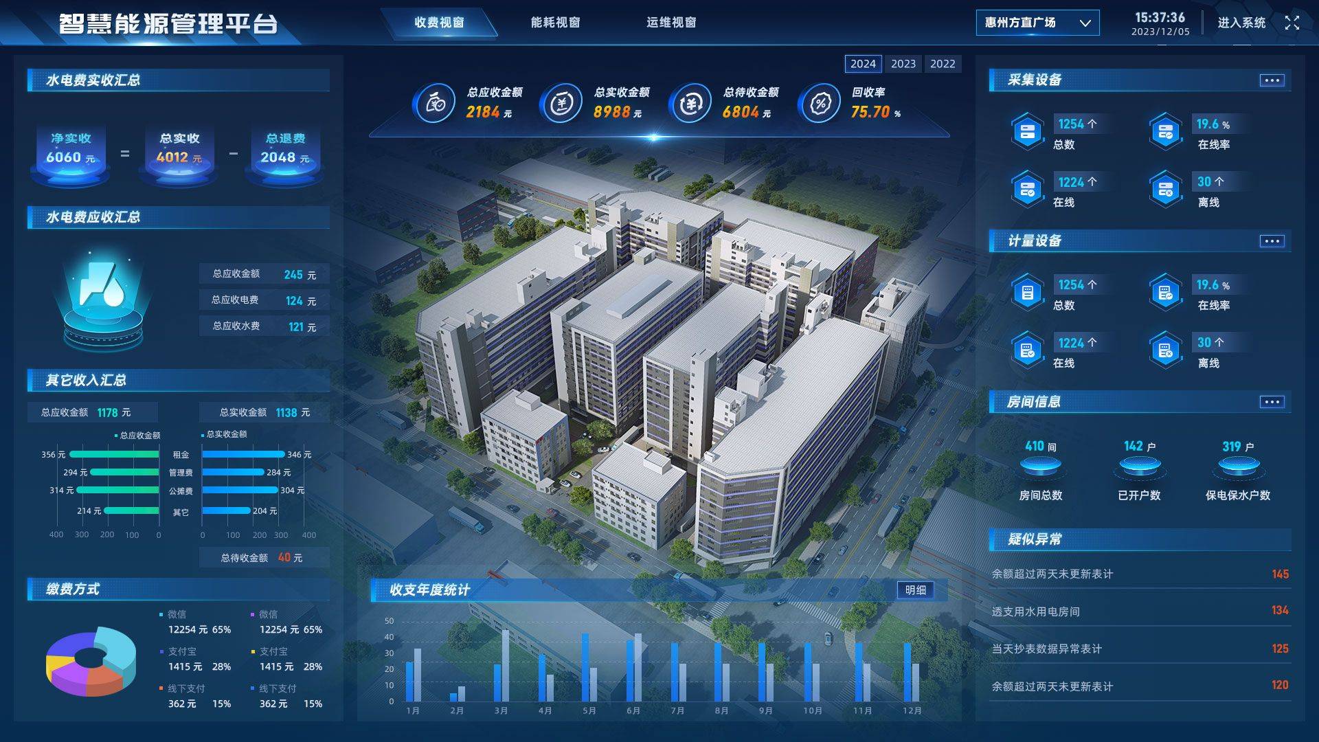 智慧园区预付费水电表管理系统_能源_监控_用户