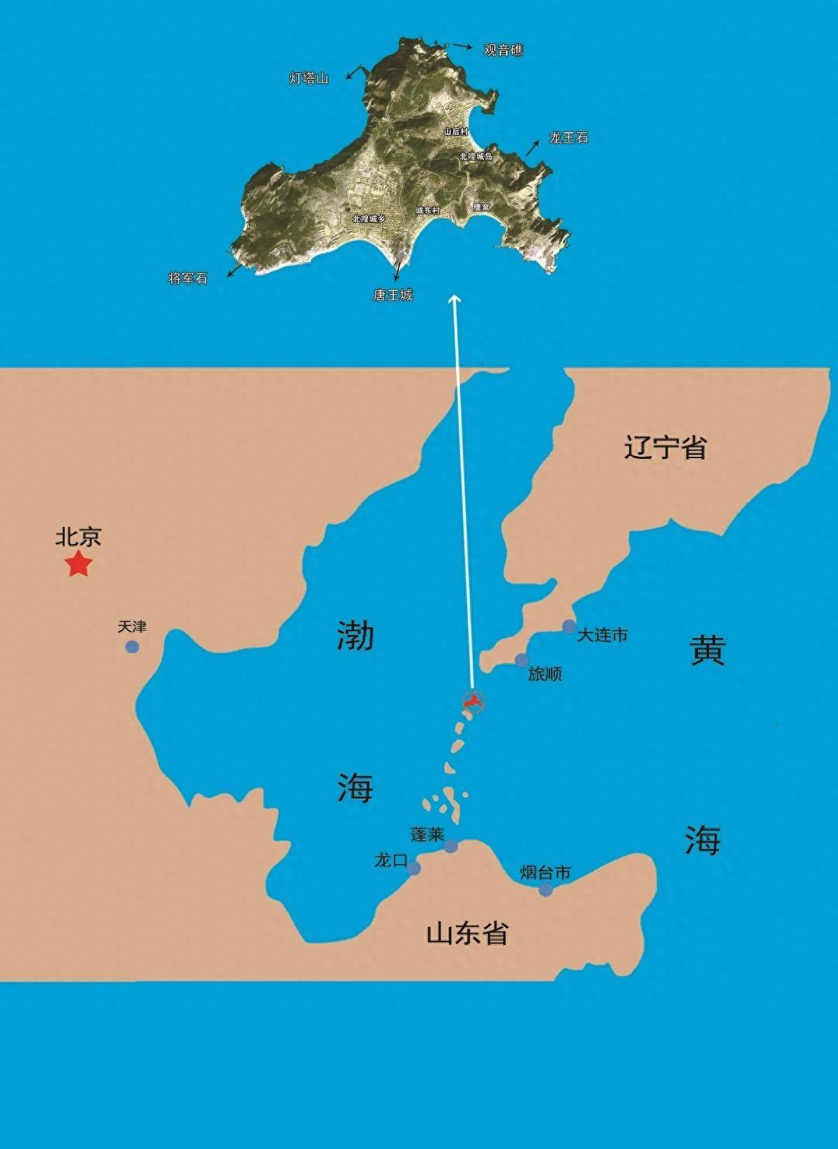 渤海岛屿地图图片