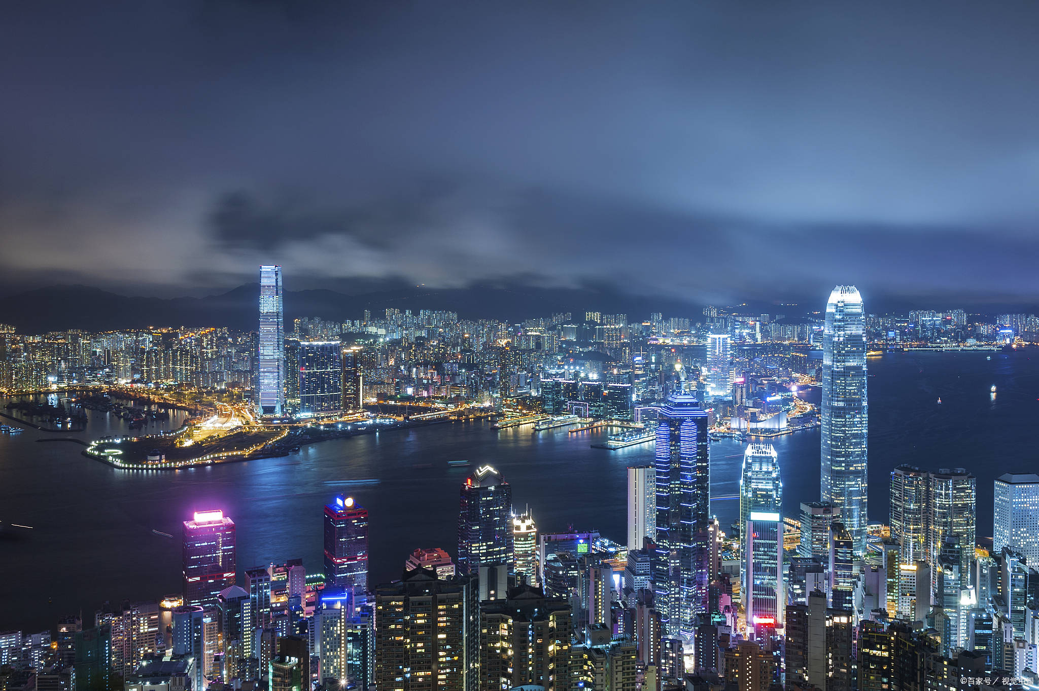 香港夜景头像图片