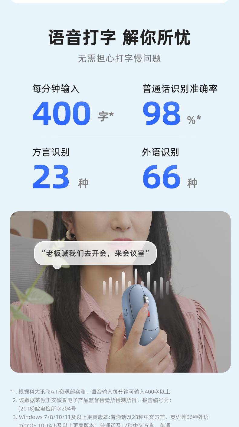 讯飞AI鼠标AM30，您的全能职场助手？一键实现PPT、翻译与写作创新！