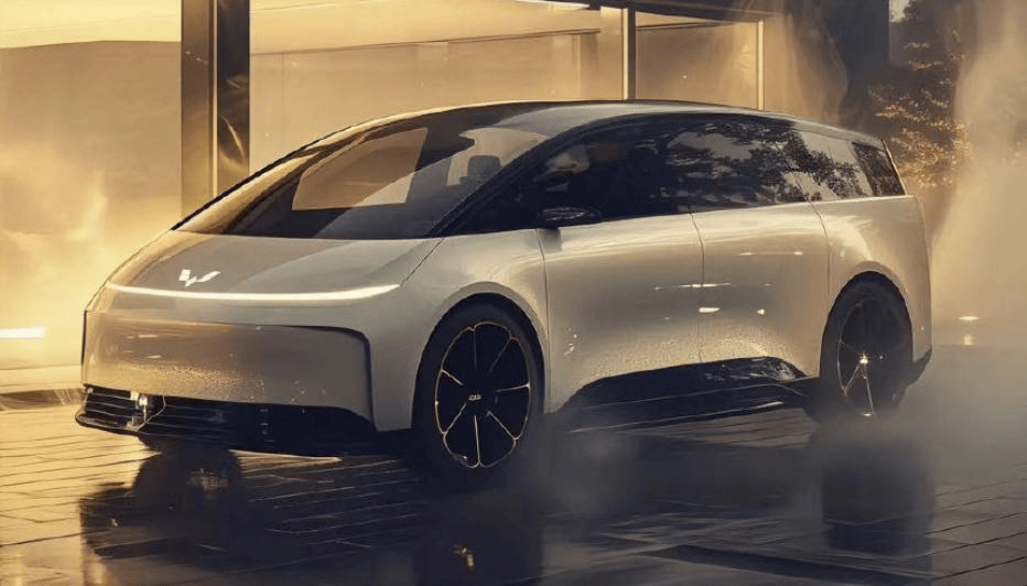 从渲染图来看,五菱辉光的车头采用了标志性的子弹头设计,这种流畅的