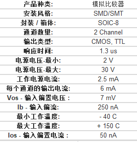 lm2903qdrq1双路差分比较器中文资料pdf数据手册引脚图图片参数产品