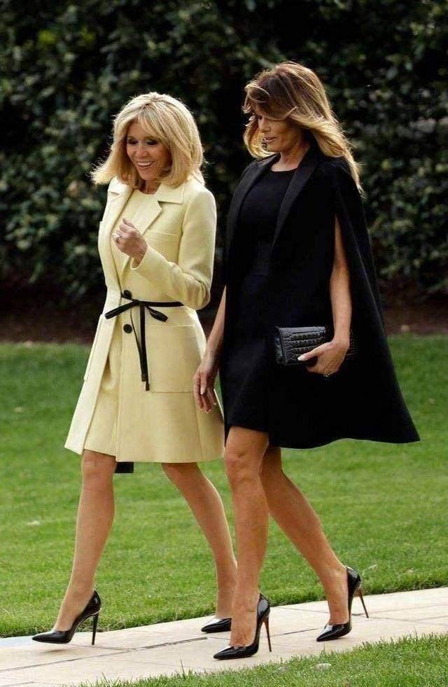 法国第一夫人身姿挺拔眼中纯情,同是65岁,她却不一样