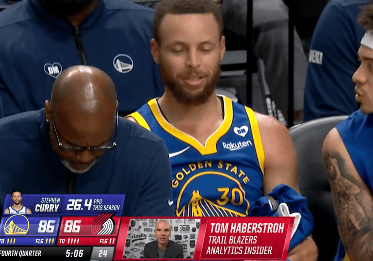 原创替库里叫暂停发球失误两个三不沾运球被断开拓者跟湖人多大仇