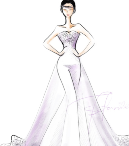 原创十二星座对应的手绘婚纱双子座简单大气摩羯座美的无法形容