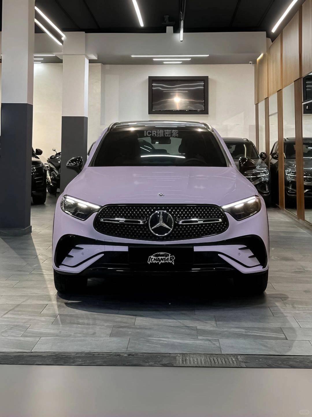 奔驰glc220d-icr改色膜维密紫,莫兰迪色系的维密紫_搜狐汽车_搜狐网