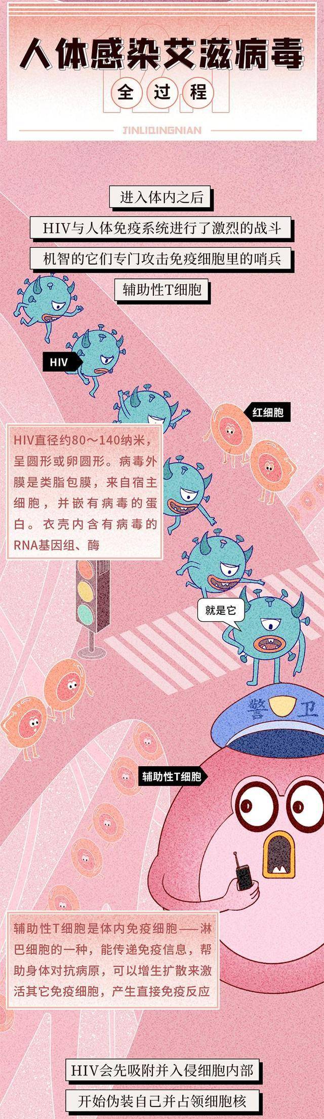 艾滋病"入侵"人体的全过程,了解下_病毒_传播_人类