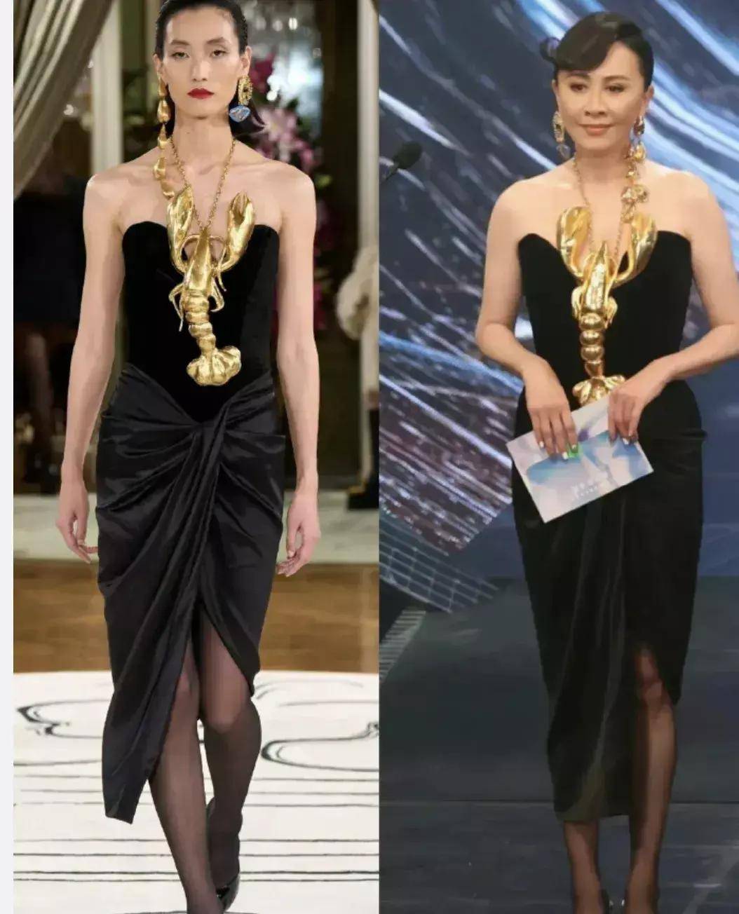 与原模相比,刘嘉玲更加丰满,有着不一样的魅力.