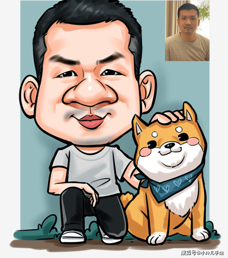 小玲儿手绘作品欣赏:总的来说,80后大叔的头像选择应该更加注重成熟