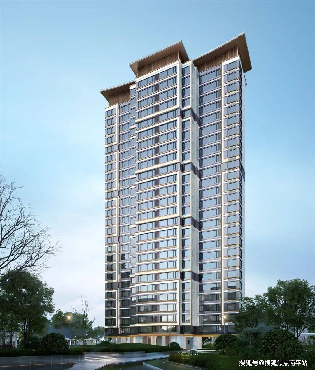 南安|建发·璞云建筑效果图过程稿,仅供示意产品排布上,项目划8栋高层
