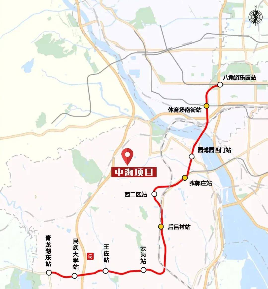 由原来最近的距离3公里左右的14号线张郭庄地铁站,新建的地铁线路完成