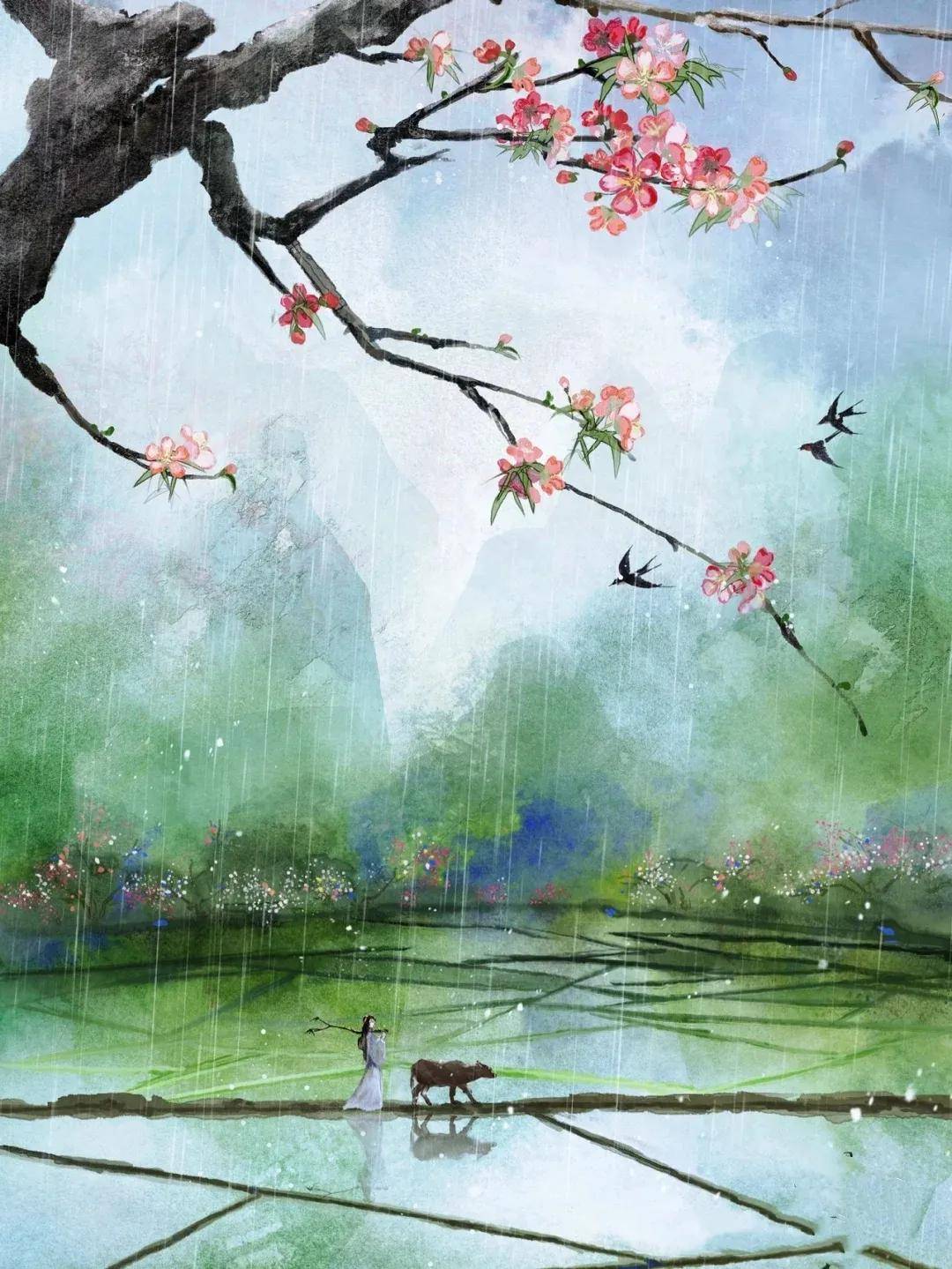 东北春风至,飘飘带雨来.21首诗词:沥沥春雨裹挟着多少身世飘零