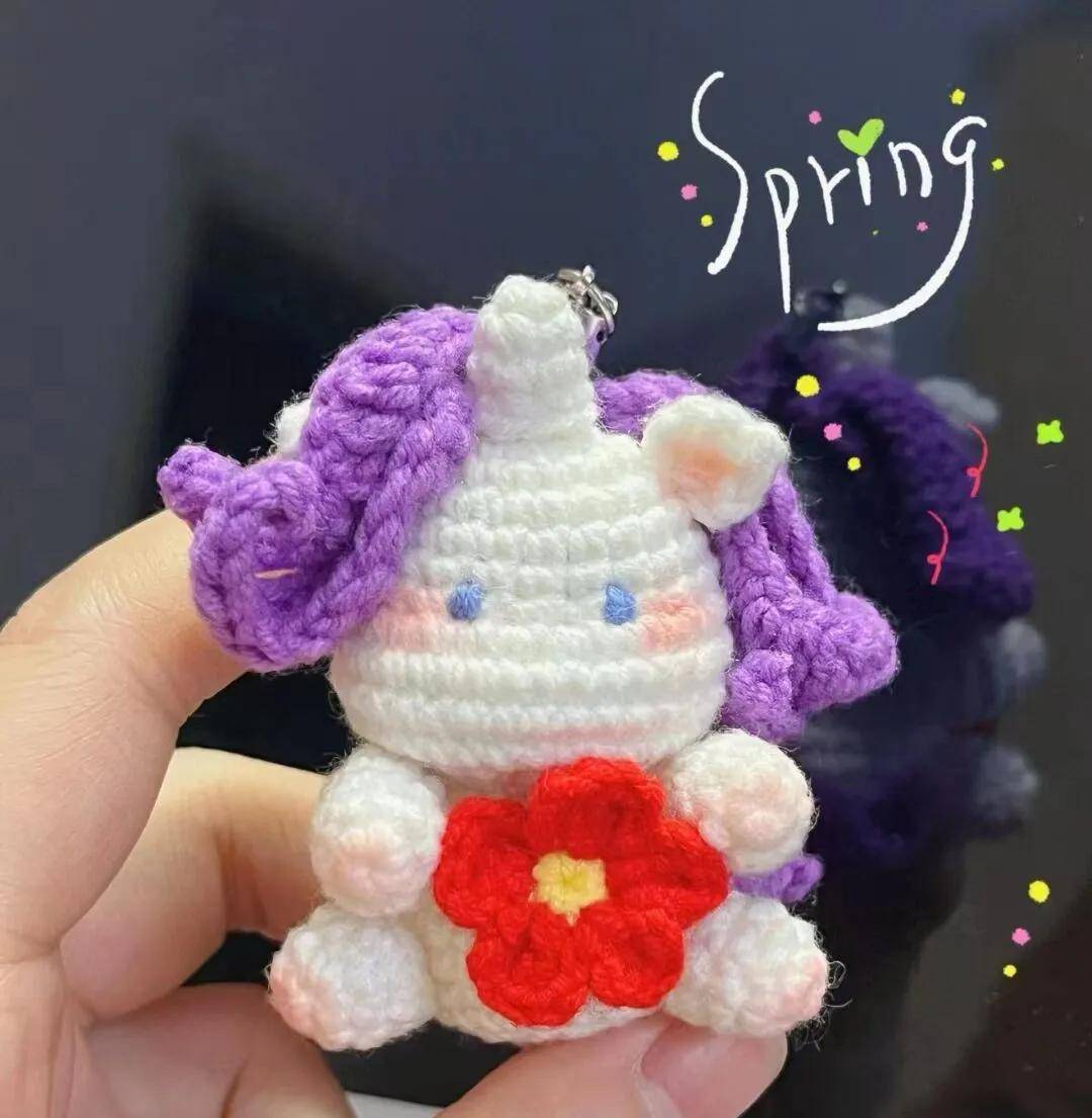 【创意手工】坐版小马宝莉可爱小马独角兽挂件钥匙扣包挂