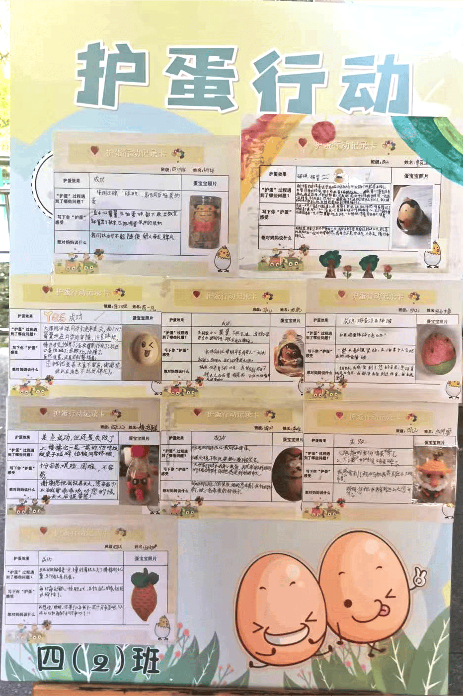 为鸡蛋宝宝起个名字,画个美美的妆,想办法采取措施进行保护,让它有