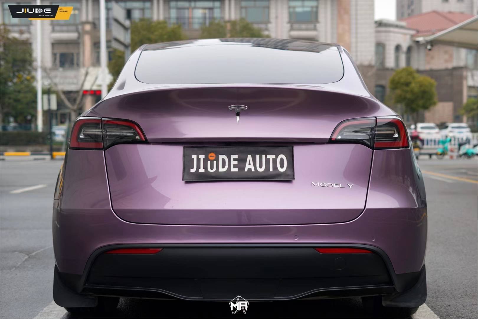 matrix原创:特斯拉modely矩阵紫晶石改色膜,让奢华尽显