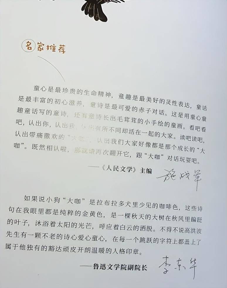 高洪波新作《一根狗毛一首诗》 这部绘本为啥成年人也爱读