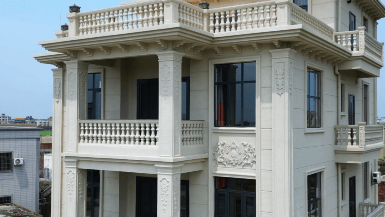 美涂士仿石漆|900㎡欧式风格别墅,缔造现代雅奢美居!_建筑_凹槽_工艺