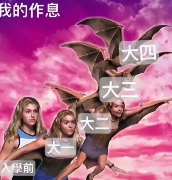 大学生晒出"四年退化史",用梗图吐槽返祖现象,家长也忍不住笑