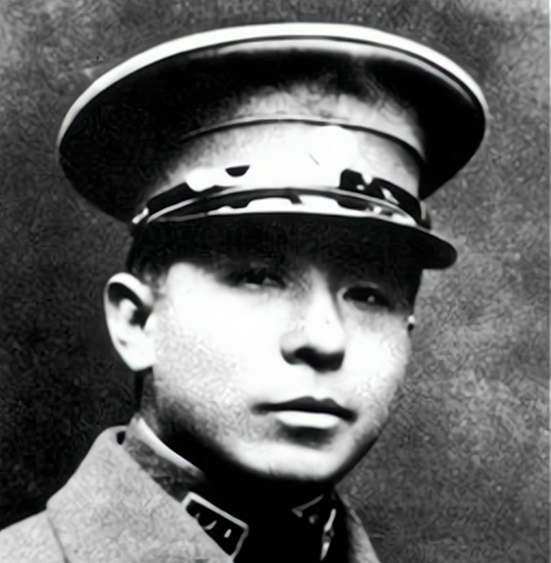 上图——年轻的张学良当时他在滦州起兵,张作霖得知之后派曾经与其