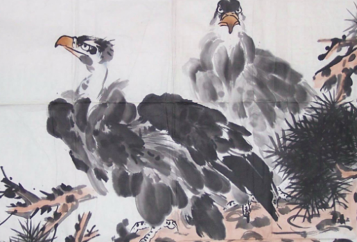 著名画家徐天许,笔法超群,点染入神!