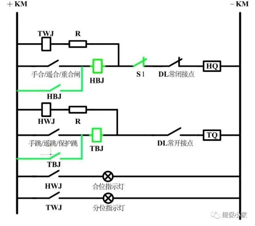 1p直流断路器接线图图片