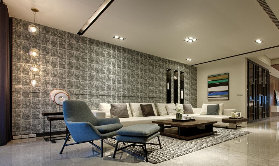 上海别墅大宅装修案例:东西方元素交融的现代风轻奢之家