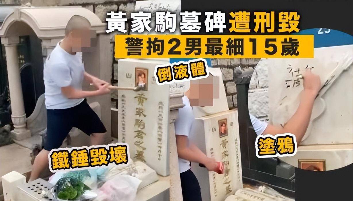 疯了吧!黄家驹墓碑遭男子狂砸,黄贯中,叶世荣怒斥:会遭报应的