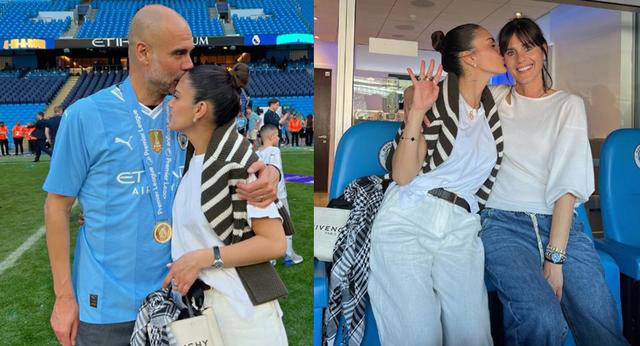 瓜迪奥拉夺冠夜家人相伴,幸福场面温馨动人