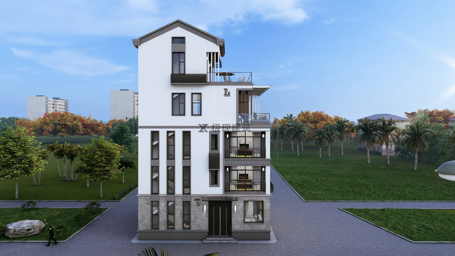 广东东莞丨五层现代风格自建公寓_建筑_别墅_设计