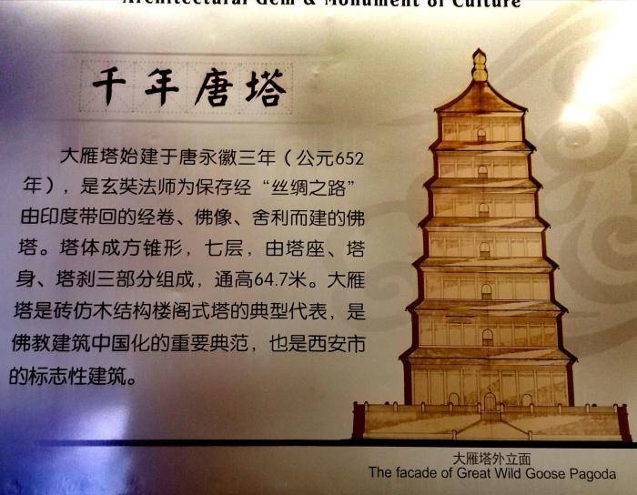大雁塔,位于陕西省西安市南郊的大慈恩寺内,是中国唐代建筑艺术的杰出