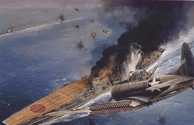 二战:中途岛战役戏剧性一幕,让败局已定的美军抓住了机会