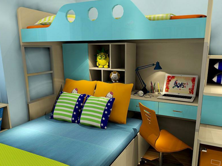 越来越多人卧室装这种床,尤其适合儿童房,不占地又实用_收纳_装修