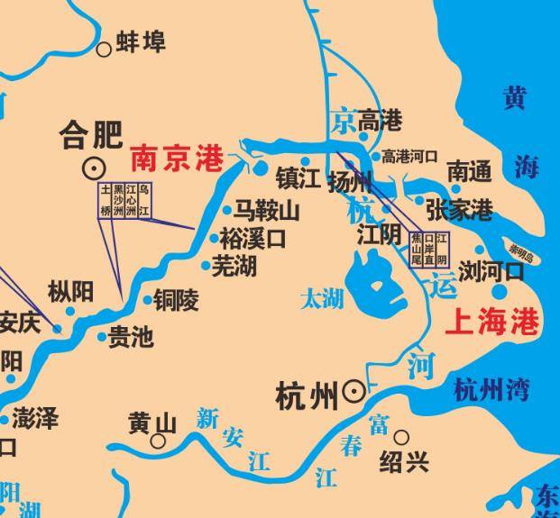 中国长江口地图图片