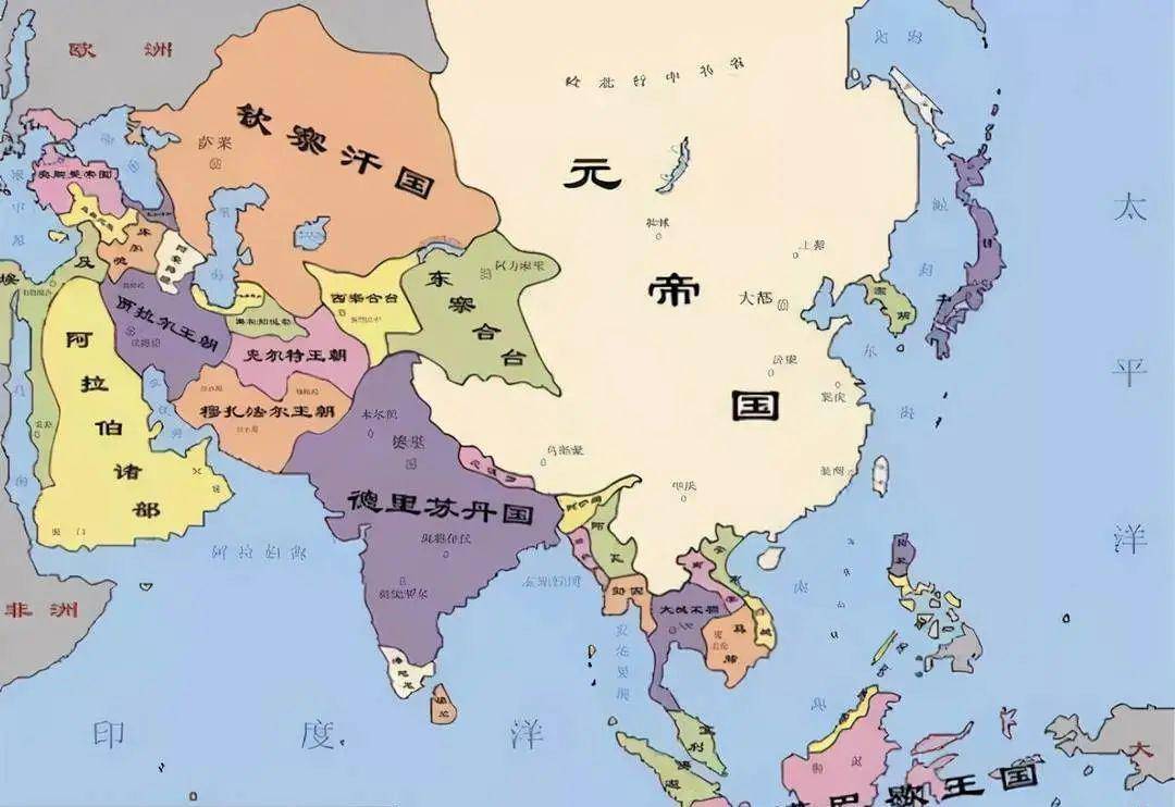 世界元朝地图图片