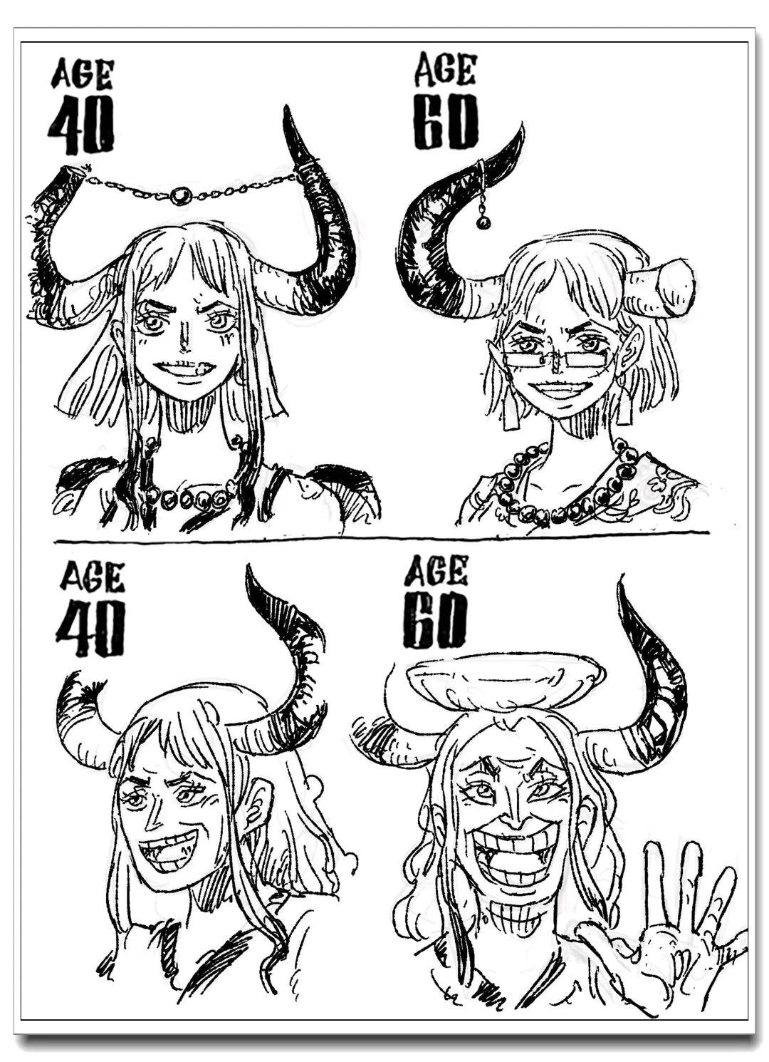 海贼王:薇薇,加洛特,大和40岁和60岁的模样,简直太疯狂了