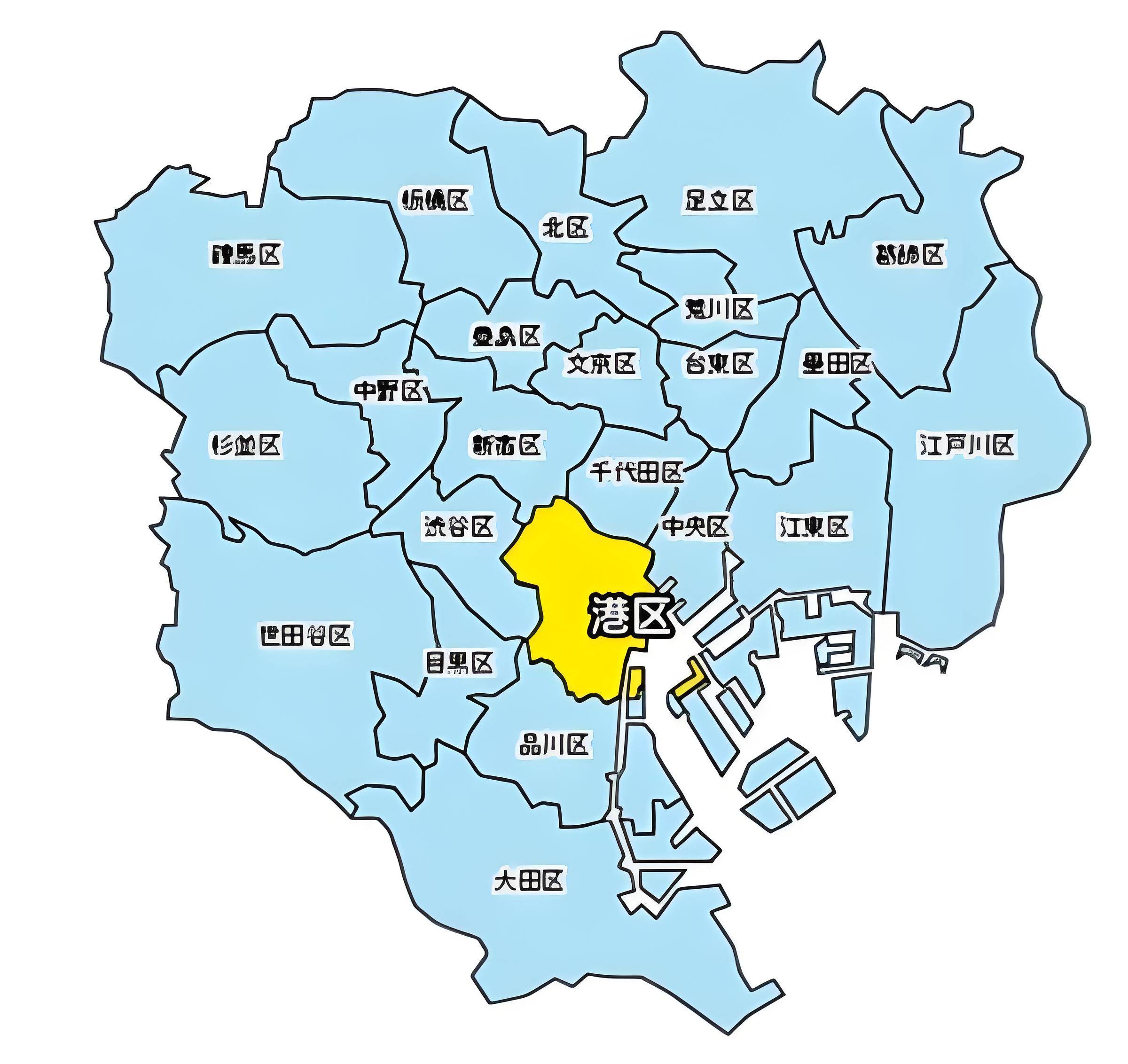 日本东京地图放大图片