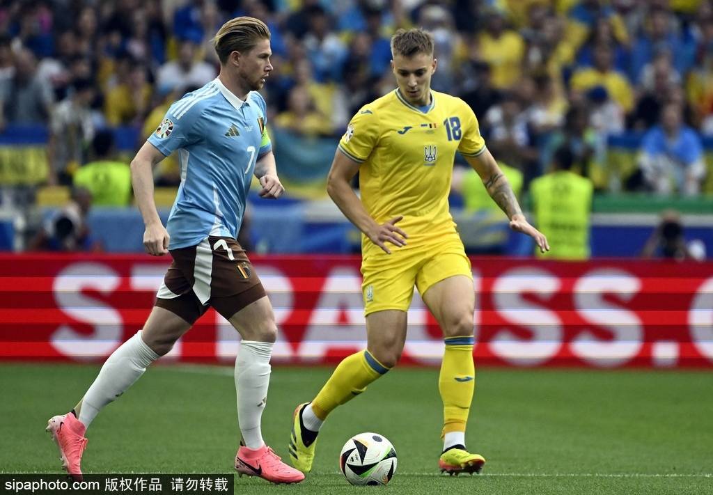 欧洲杯-丁丁远射造险卢卡库失良机 比利时半场0-0乌克兰