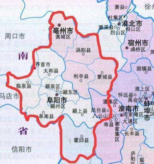 安徽亳州地理位置地图图片