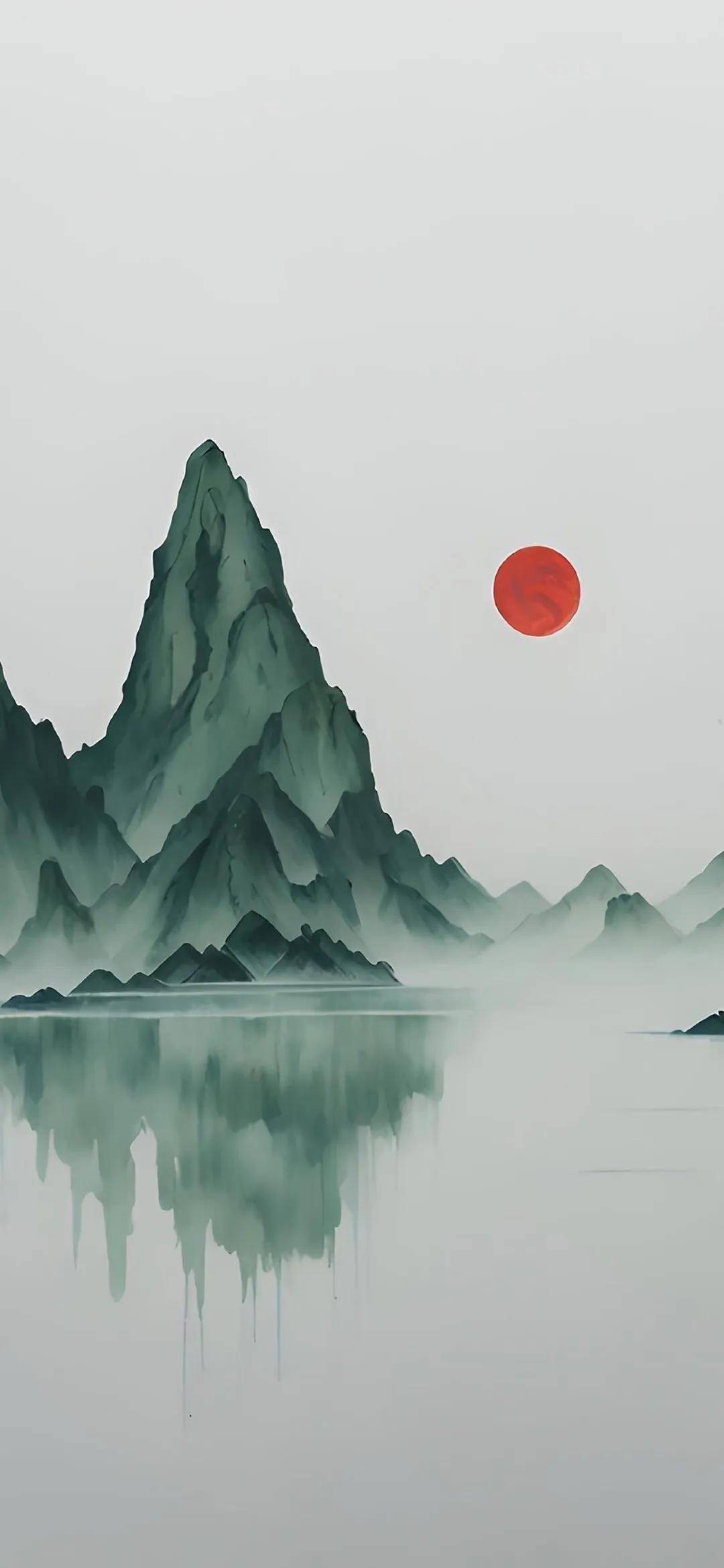 国风水墨手机壁纸,水墨画锁屏壁纸